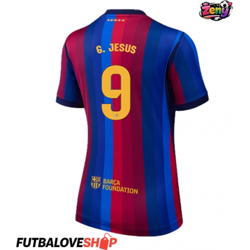 Dres Barcelona Gabriel Jesus #9 Domáci pre Ženy 2026-27 Krátky Rukáv
